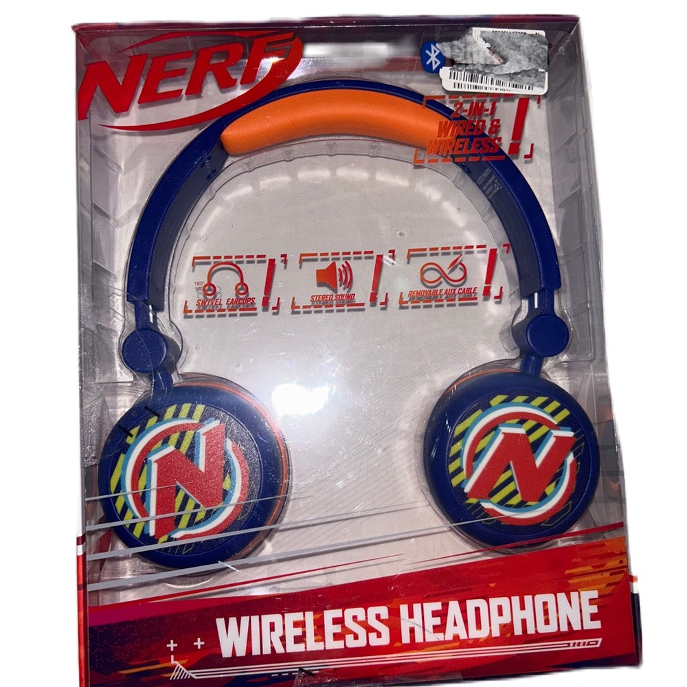 Nerf Blue and Orange Wireless Headphones
